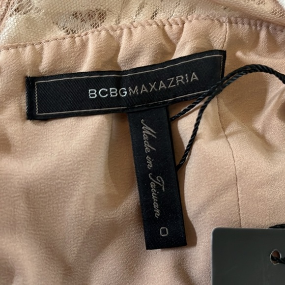 NWT ($268) BCBG Off White Lace Camielle Mini Dress 0 - Picture 9 of 13